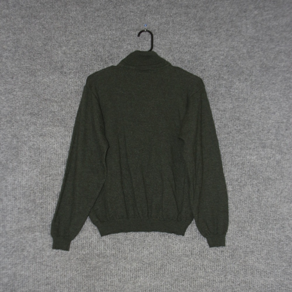 BRANDINI Sweater Womens XL Dark Green Merino Wool Turtleneck Warm - Picture 4 of 6